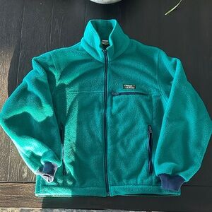 Vintage L.L. Bean Polarplus Teal/Blue Full-Zip Fleece Jacket